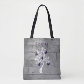 Paarse structuur van het hart Persoonlijke Canvas  Tote Bag (Voorkant)