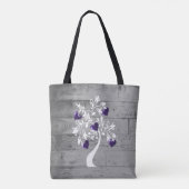 Paarse structuur van het hart Persoonlijke Canvas  Tote Bag (Achterkant)