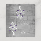 Paarse structuur voor het ontvangen van harten plaatskaartje (Buitenkant ongevouwen)