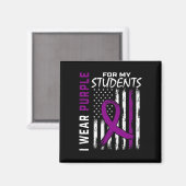 Paarse Studenten Speciaal Ed Leraar Epilepsie Awar Magneet (Voorkant / Achterkant)
