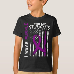 Paarse Studenten Speciaal Ed Leraar Epilepsie Awar T-shirt