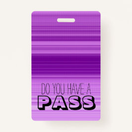 Paarse stuksgewijs trainde schoolpas badge