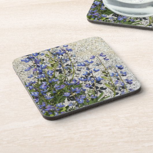 Paarse subalpine Lupine Floral Bier Onderzetter (Linkerzijde)