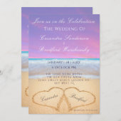 Paarse subset Beach Weddenschap 2 Hartelijk zand Kaart (Voorkant / Achterkant)