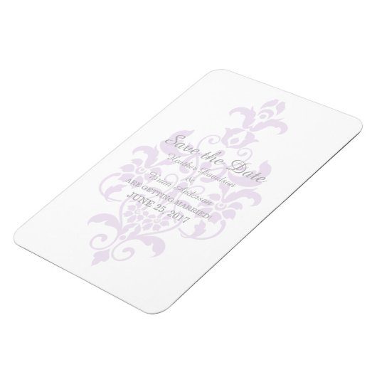 Paarse subtiele schade bespaart de datum Flexi Mag Magneet (Linkerzijde)