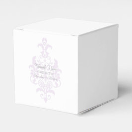 Paarse subtle Damask Favor Boxes Bedankdoosjes