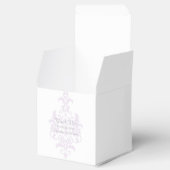 Paarse subtle Damask Favor Boxes Bedankdoosjes (Geopend)