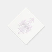 Paarse subtle Damask Paper Napkins Servetten (Hoek)