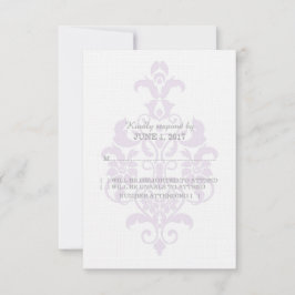 Paarse subtle Damask Response Kaart