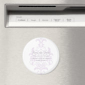 Paarse subtle Damask sparen de Magnet Datum (Insitu (Vaatwasser))