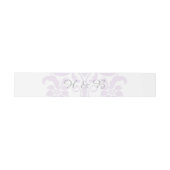 Paarse subtle Damask Wedding Belly Bands Uitnodigingen Wikkel (Vlak)