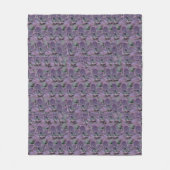 Paarse Succulent Fleece Deken (Voorkant)