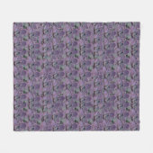 Paarse Succulent Fleece Deken (Voorkant (Horizontaal))