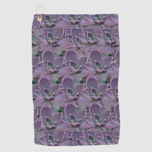 Paarse Succulent Golfhanddoek (Voorkant)