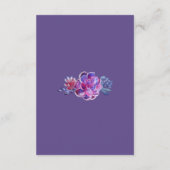 Paarse Succulenten Bruiloft Wishing Well Kaarten (Achterkant)