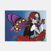 Paarse Sugar Skull Fairy Deurmat (Voorkant)
