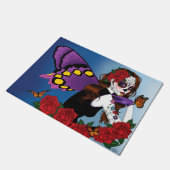 Paarse Sugar Skull Fairy Deurmat (Schuin)