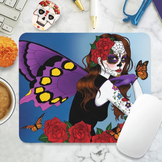 Paarse Sugar Skull Fairy Muismat