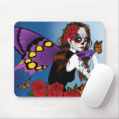 Paarse Sugar Skull Fairy Muismat (Met muis)