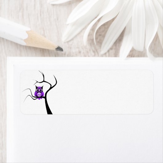 Paarse Sugar Skull Uil in Tree Label (Insitu)