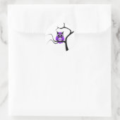 Paarse Sugar Skull Uil in Tree Sticker (Tas)