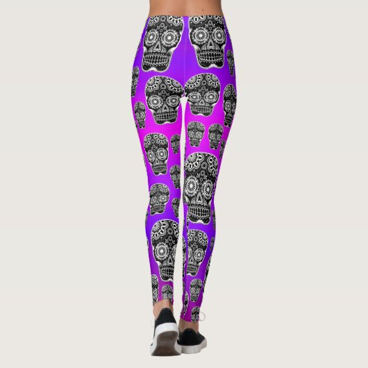 Paarse suiker leggings (Achterkant)