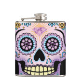 Paarse Suiker Schedel Heupfles (Voorkant)