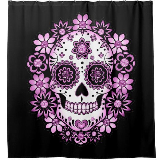 Paarse Suikerhuid Douchegordijn (Voorkant)