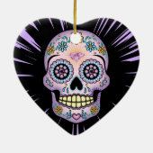 Paarse Suikerhuid Keramisch Ornament (Achterkant)