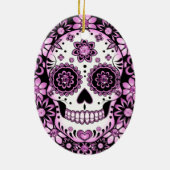 Paarse Suikerhuid Keramisch Ornament (Achterkant)