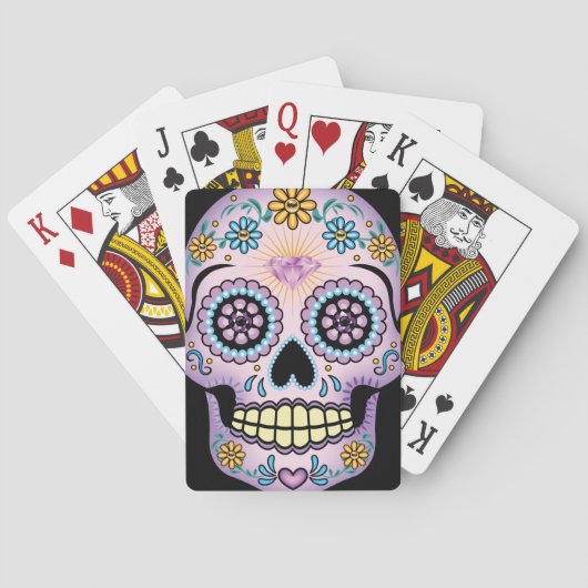 Paarse Suikerhuid Pokerkaarten (Achterkant)