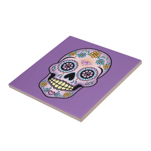 Paarse Suikerhuid Tegeltje (Zijkant)