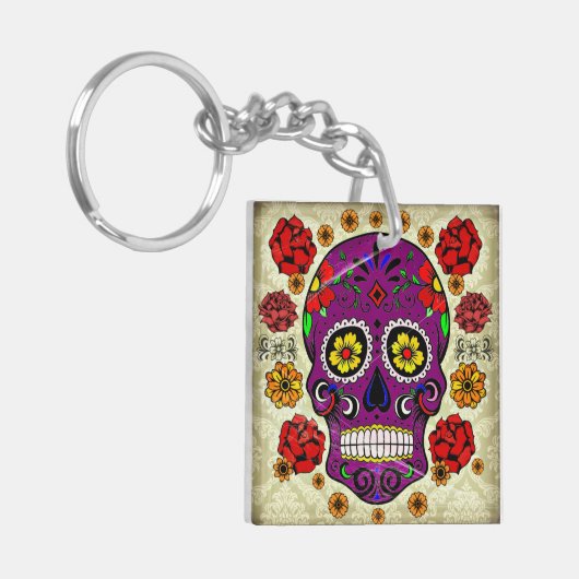 Paarse suikerriet Dag van de Sleutelhanger (Voorkant Links)