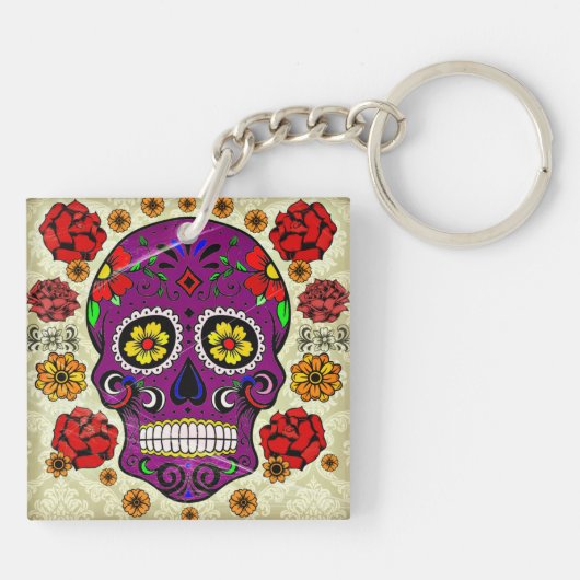 Paarse suikerriet Dag van de Sleutelhanger (Achterkant)