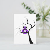 Paarse suikerriet Vogelknol in het Briefkaart van  (Staand voorkant)