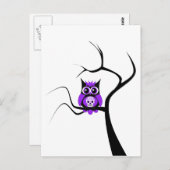 Paarse suikerriet Vogelknol in het Briefkaart van  (Voorkant / Achterkant)