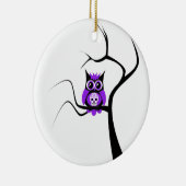 Paarse suikerrietkieuwen in boomversiering keramisch ornament (Rechts)