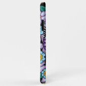 Paarse suikerschedel met bloemen Case-Mate iPhone case (Achterkant/rechts)