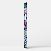 Paarse suikerschedel met bloemen Case-Mate iPhone case (Achterkant / Rechts)