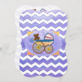 Paarse Sun Baby Stuff Kaart (Voorkant / Achterkant)