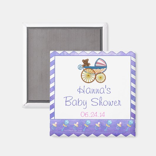 Paarse Sun Baby Stuff Magneet (Voorkant / Achterkant)