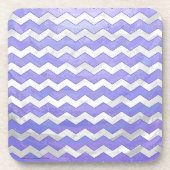 Paarse Sun Chevron Pattern Bier Onderzetter (Voorkant)