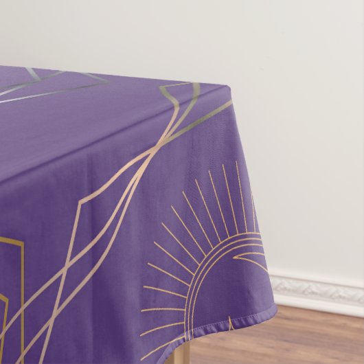 Paarse Sun en Moon Tablecloth, Paarse tablet Tafelkleed (Voorbeeld)