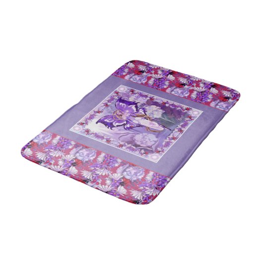 Paarse Sun fairy Bath Mat (Gekanteld)
