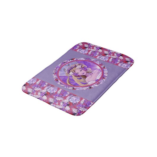 Paarse Sun fairy Bath Mat (Gekanteld)