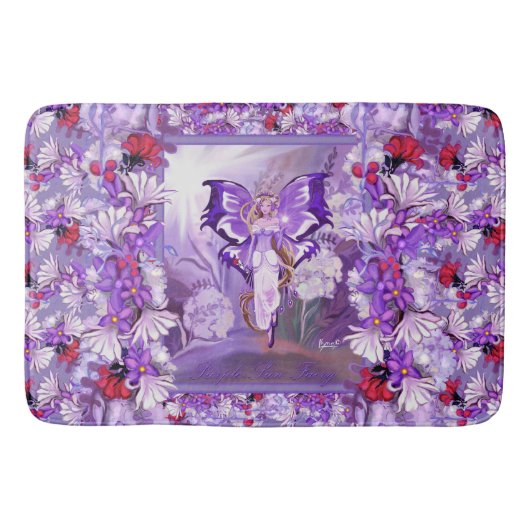 Paarse Sun fairy Bath Mat (Voorkant)
