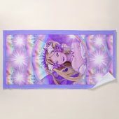 Paarse Sun Fairy Beach Towel Strandlaken (Voorkant)