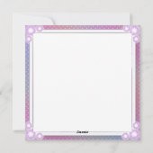 Paarse Sun Fairy-blanco kaart (Achterkant)