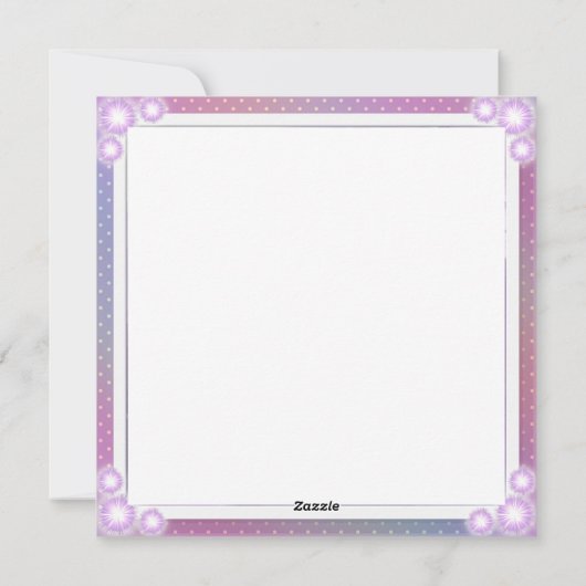 Paarse Sun Fairy-blanco kaart (Achterkant)