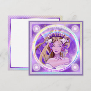 Paarse Sun Fairy-blanco kaart